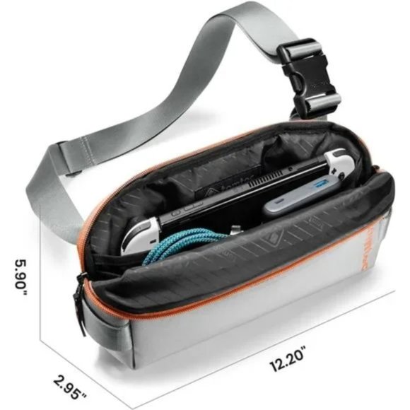 NEW MINIMALIST Chest Shoulder Backpack Crossbody Bag Space Gray - Picture 2 of 7